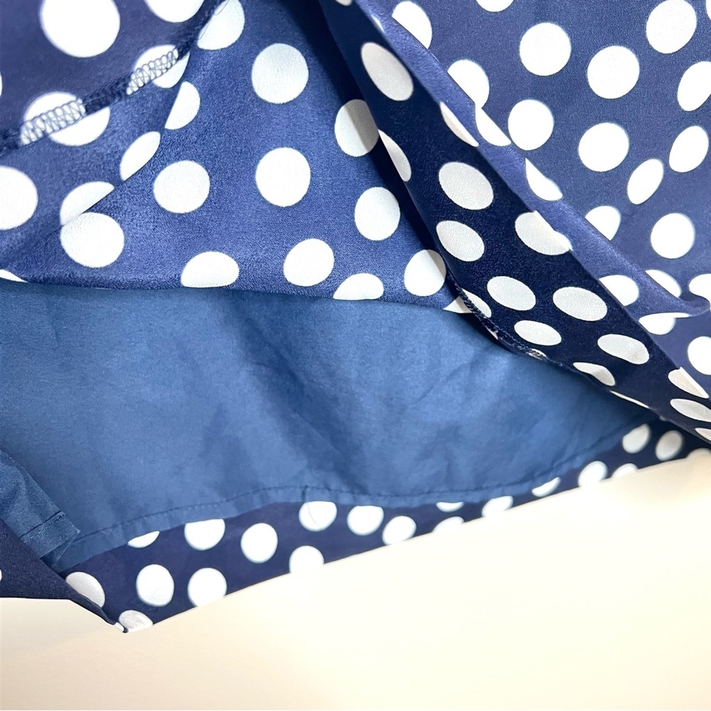 J Crew Mod Dot Polka Dot Shift Mini Dress Navy White Nautical Preppy Coastal 6 - Picture 12 of 12